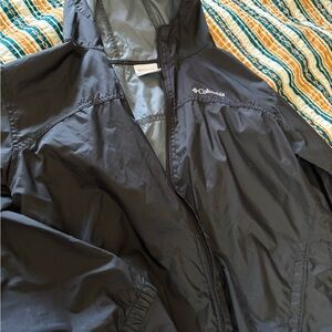 BRAND NEW Columbia Black Windbreaker / water resistant Jacket